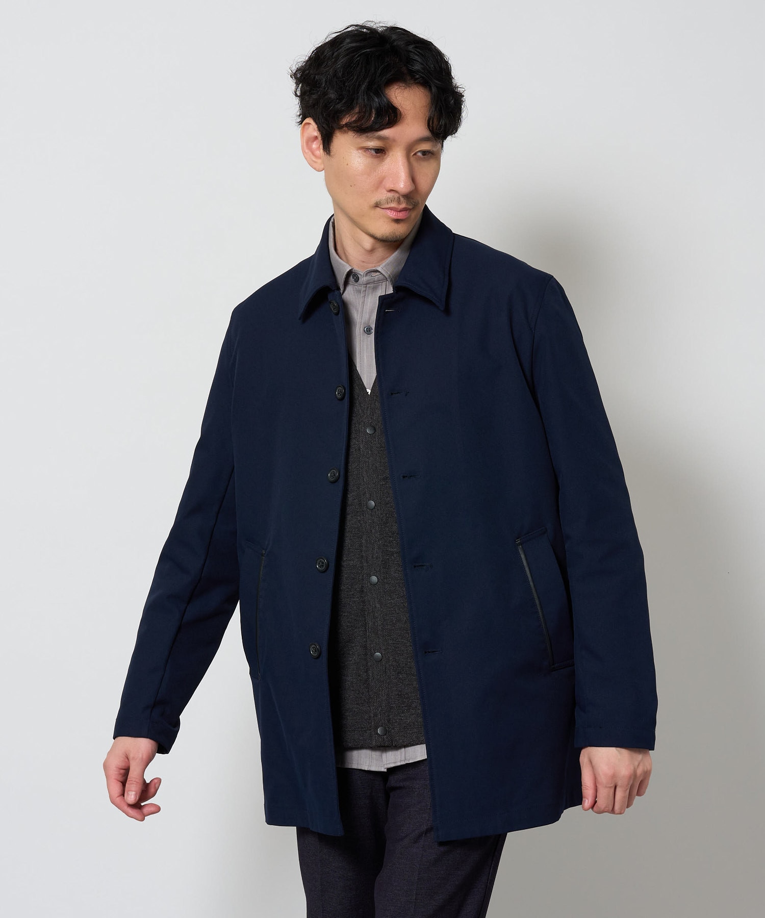 ＼WEB限定／ツイルストレッチステンカラージャケット【撥水/毛玉になりにくい】