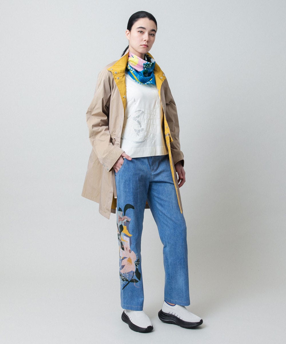 フラワープリントスカーフ