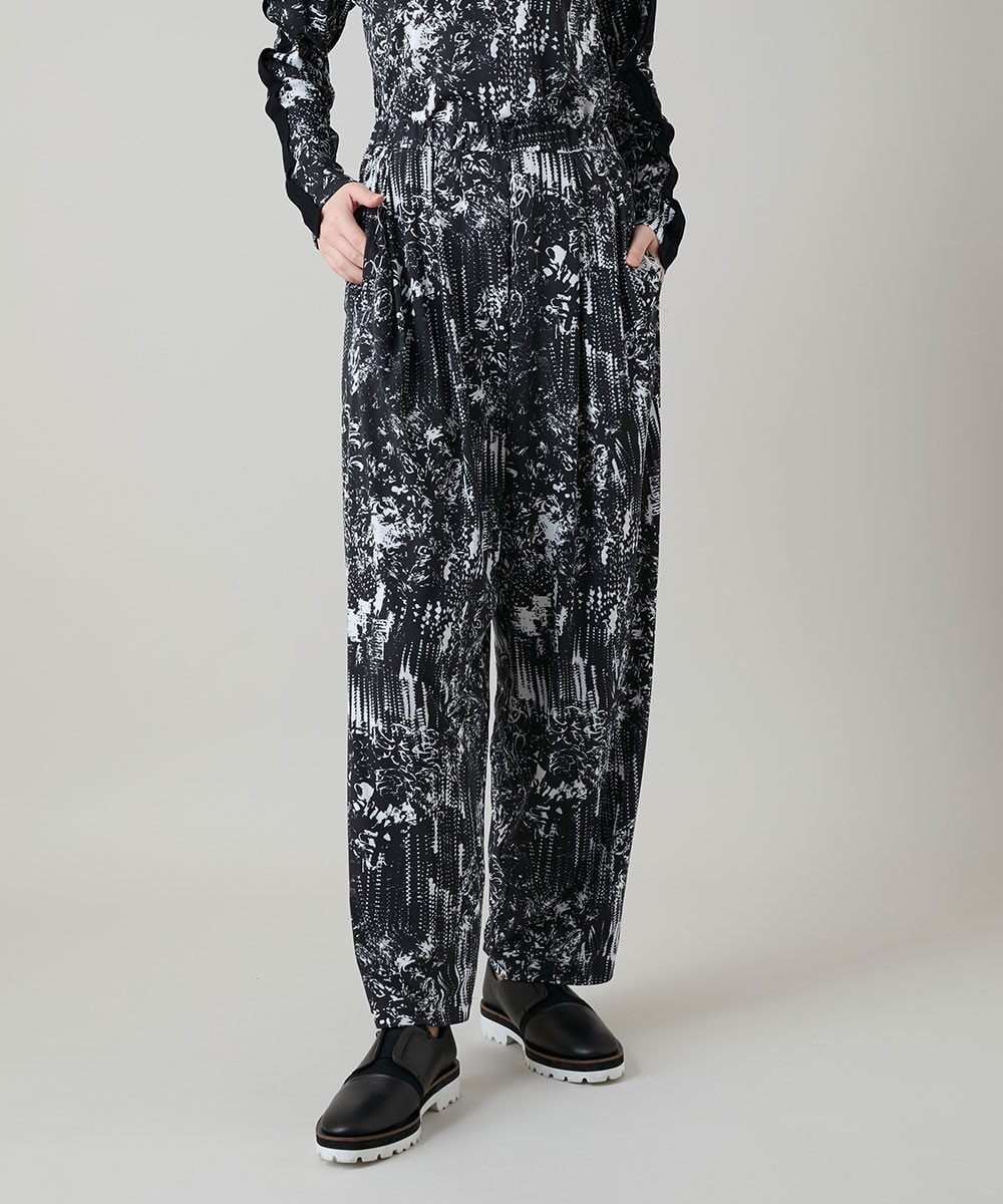 【ブラック：WEB/京王百貨店新宿店限定カラー】インクペインティングイージーパンツ/日本製/洗える