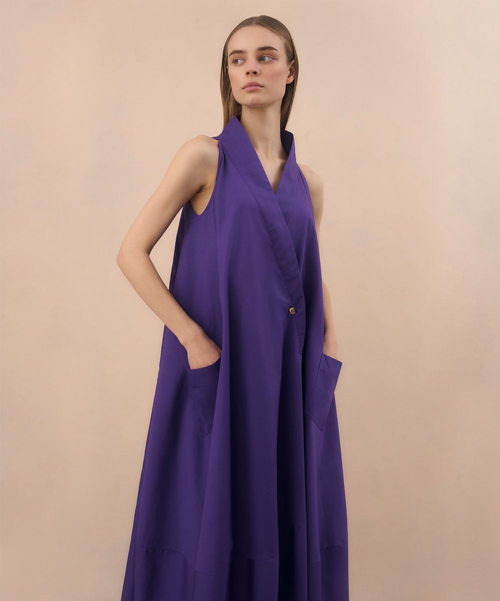 Off collar dress