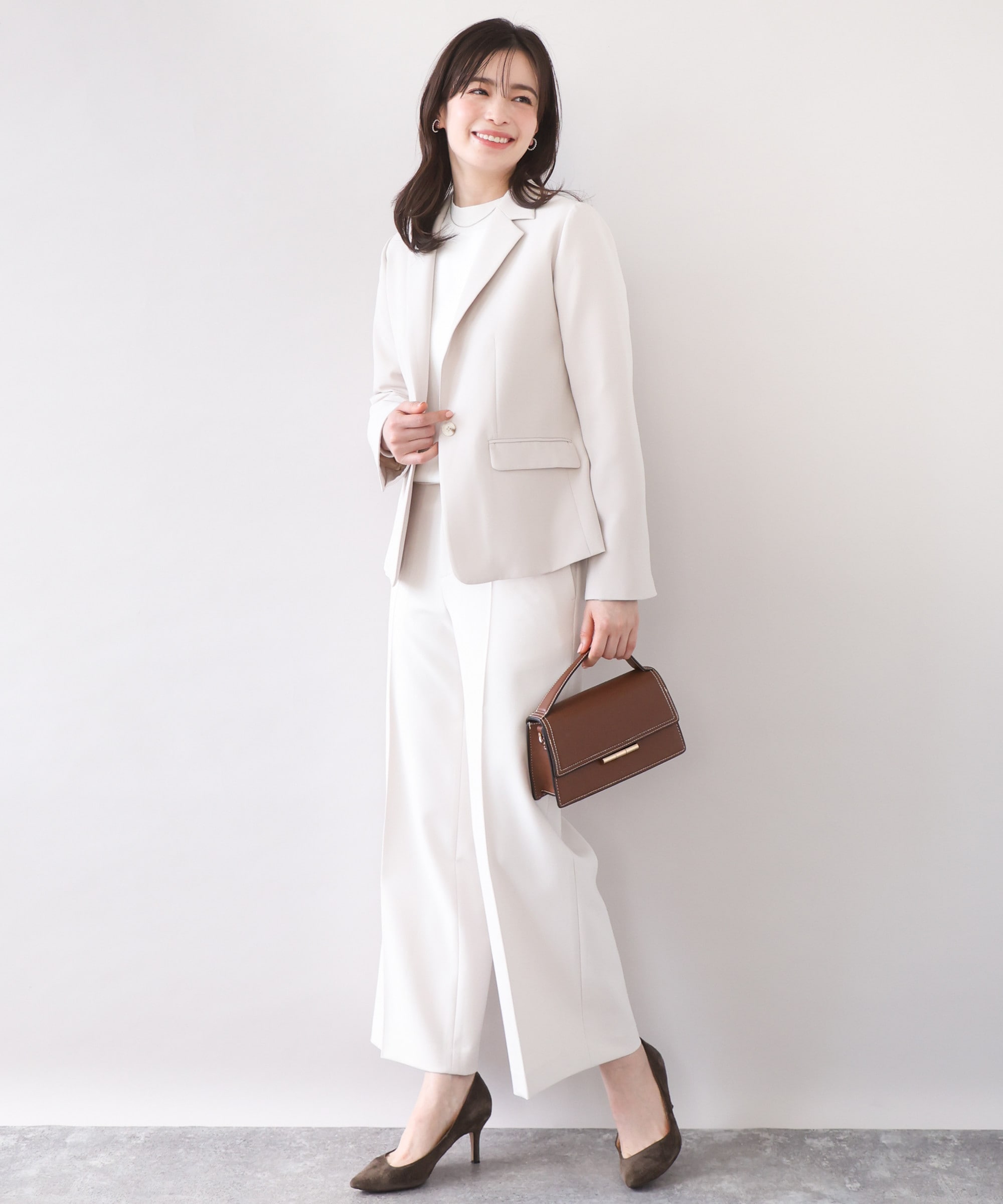 [セットアップ対応]ライトラブルクロス テーラードジャケット/洗える/WEB限定サイズあり