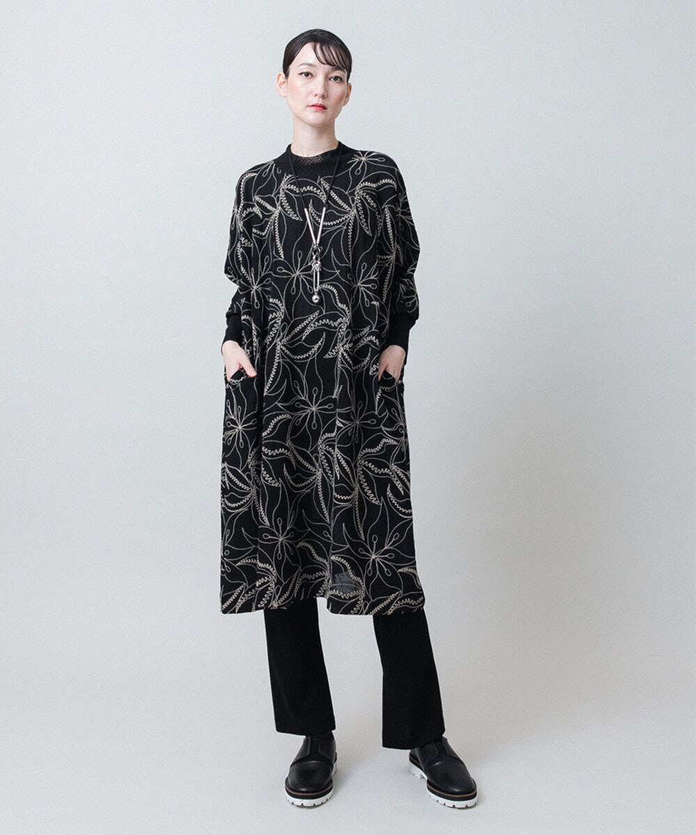 アラベスク刺繍デザインチュールチュニック /日本製/洗える