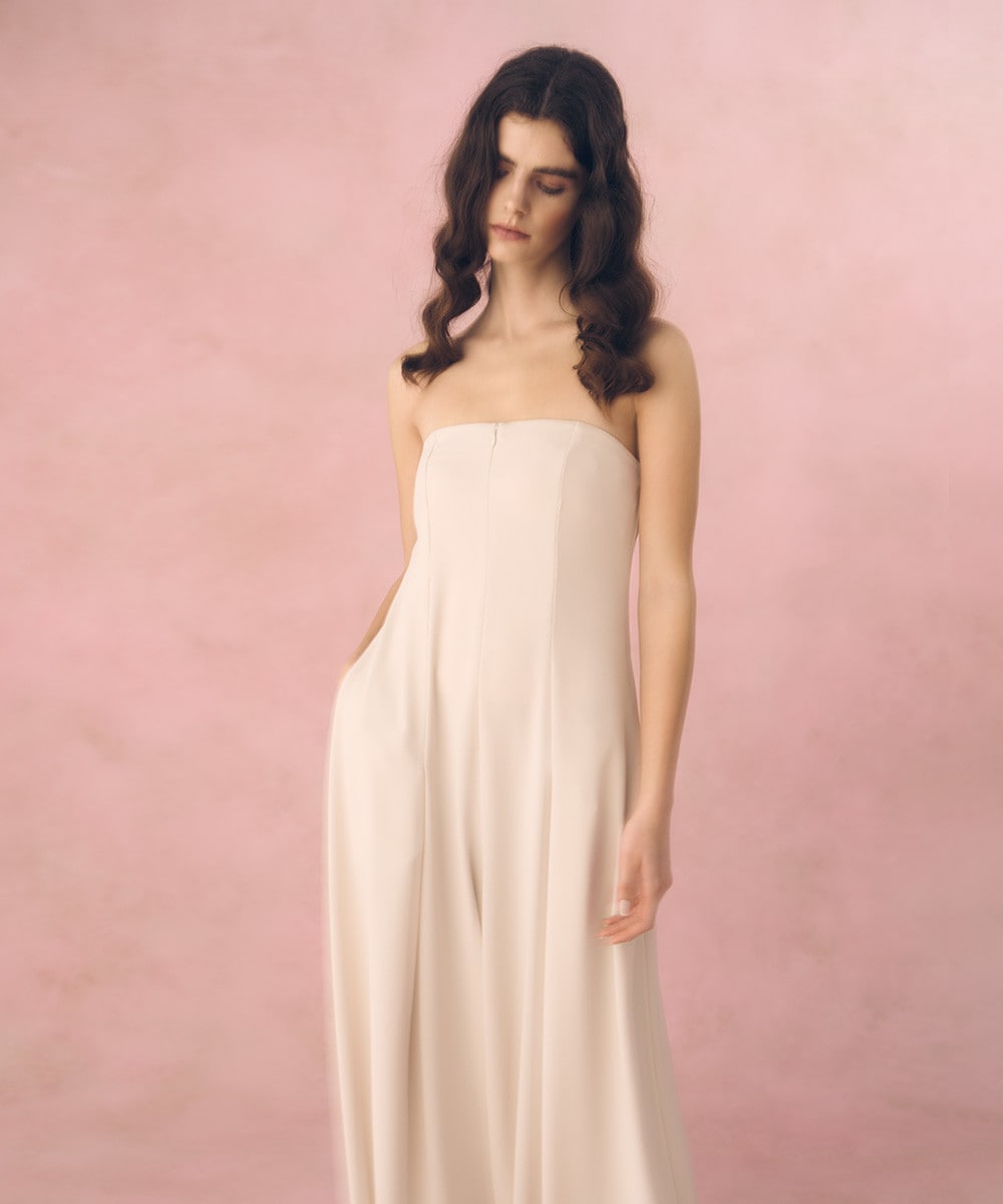 Back satin jumpsuit