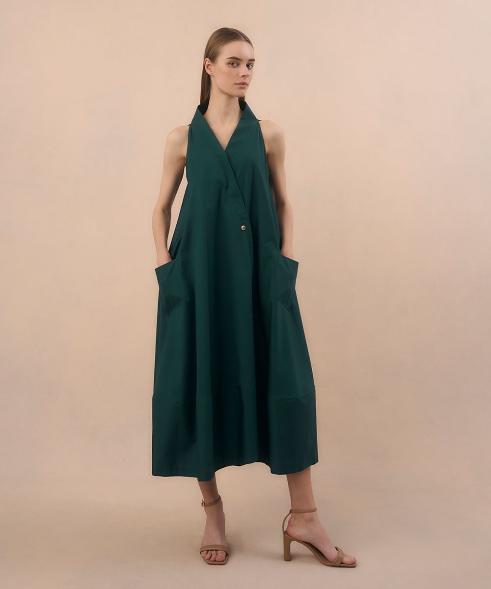 Off collar dress