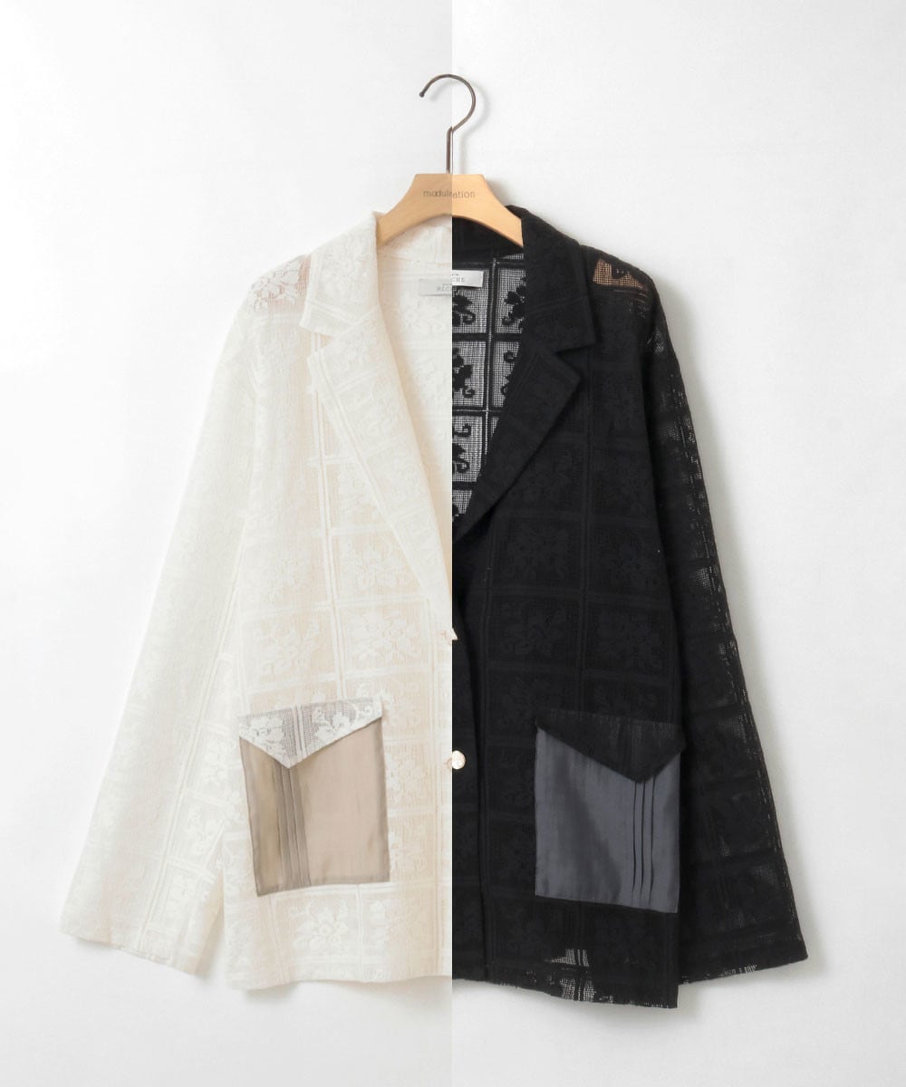 フラワーモチーフシアージャケット