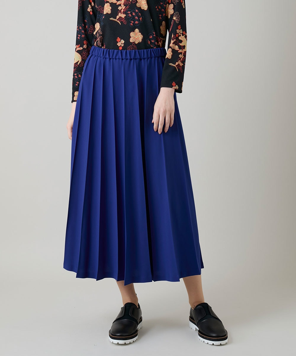 立体プリーツシルエットスカート /洗える