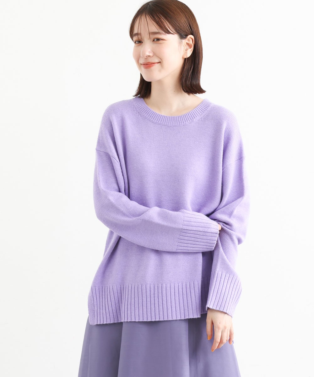 MK ミッシェルクランのクルーネックリラックスニットを使ったコーディネート
