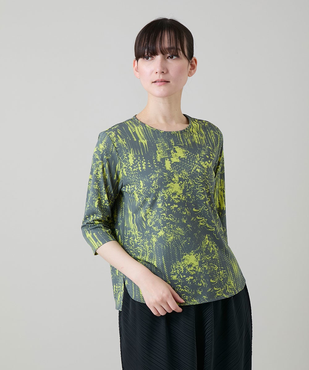 インクペインティングカットソー/日本製/洗える