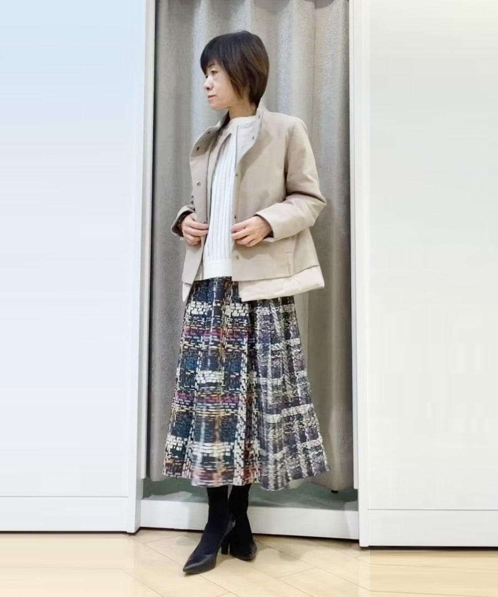 タフタ素材の切り替えが新鮮！