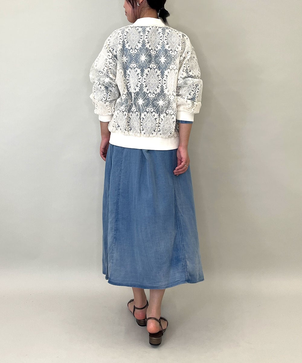 フラワーレースブルゾン