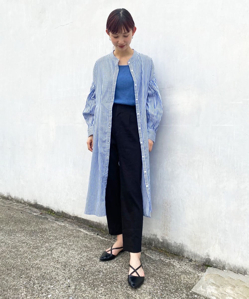 タック入りシルエットリメイク　シャツワンピース