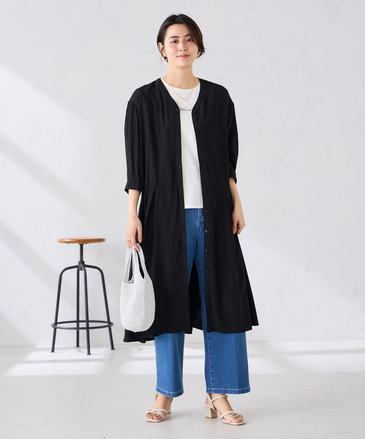 アーヴェヴェのシャツワンピース