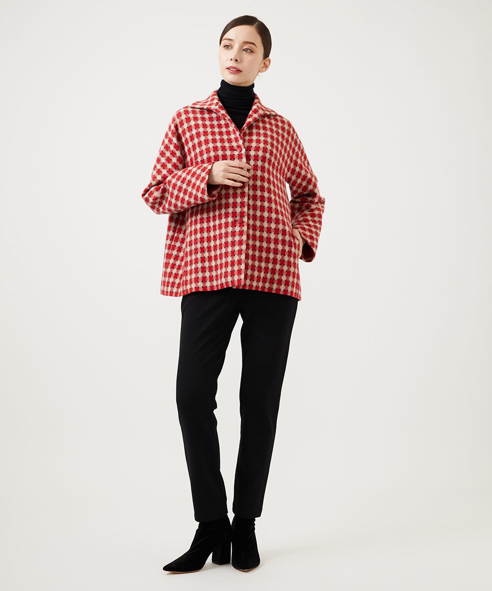 Checkered short coat