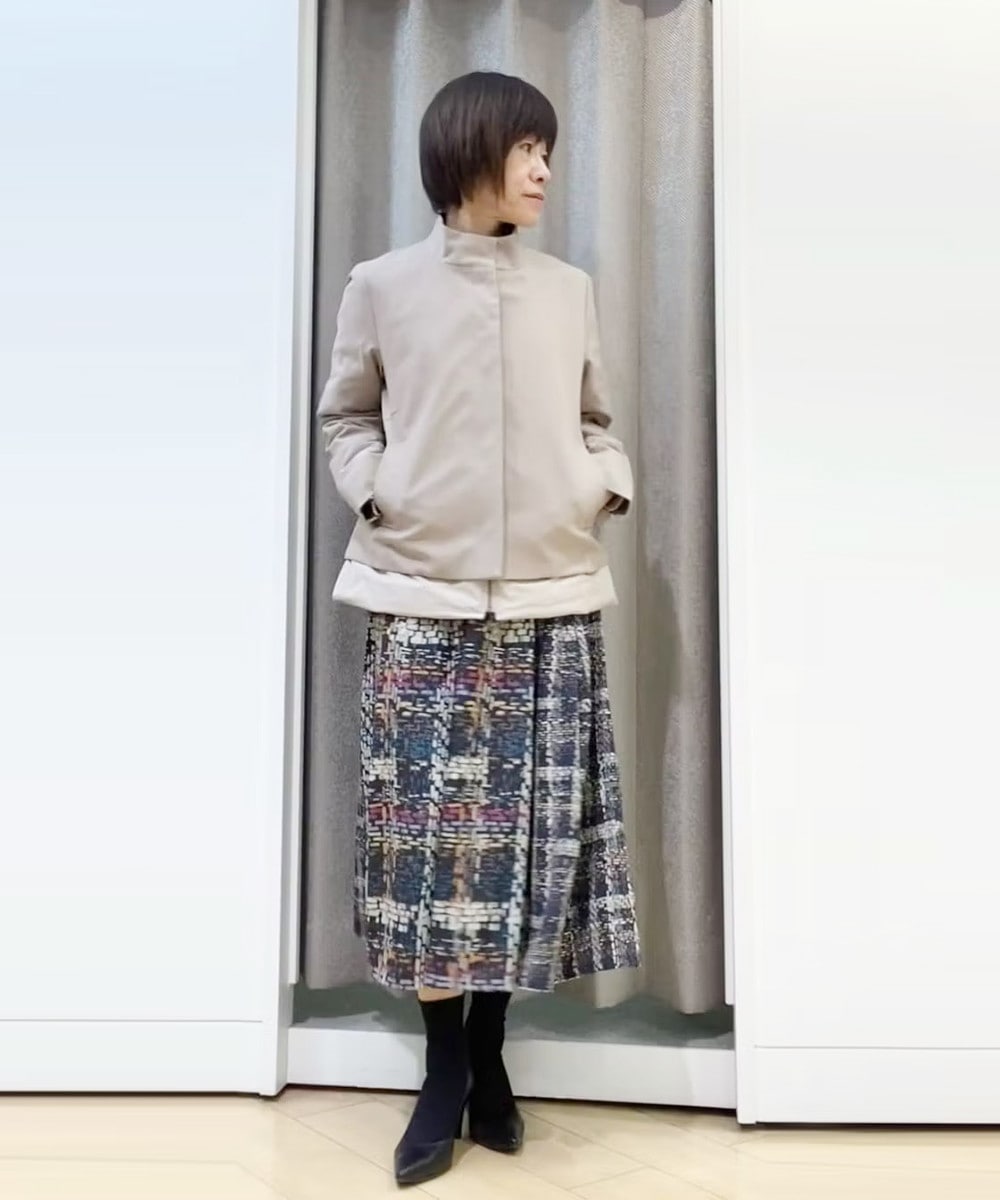 タフタ素材の切り替えが新鮮！