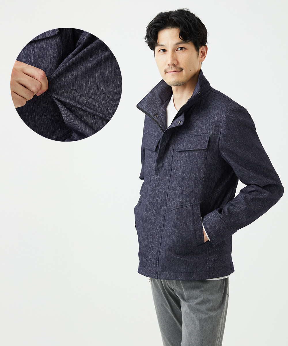 【ライナー付き / 撥水 / ストレッチ】 COMFUN CLOTH フードブルゾン