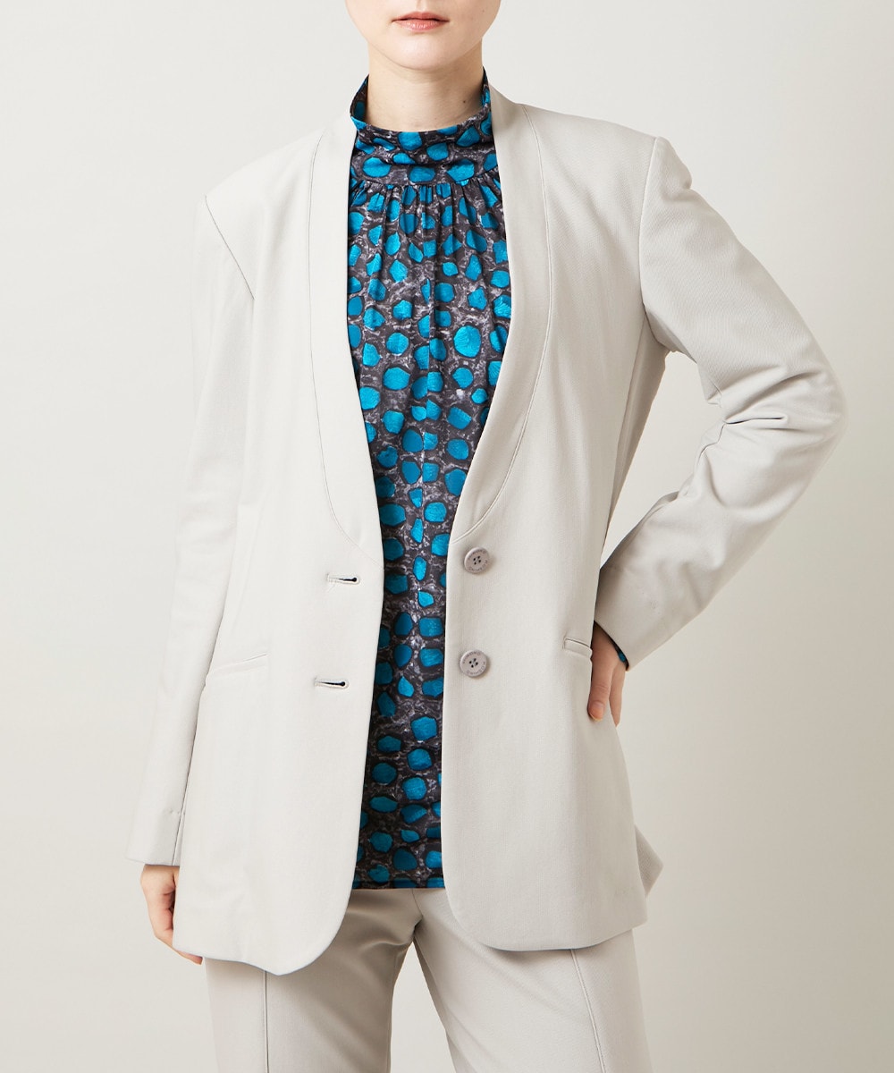 ショールカラーテーラードジャケット/日本製