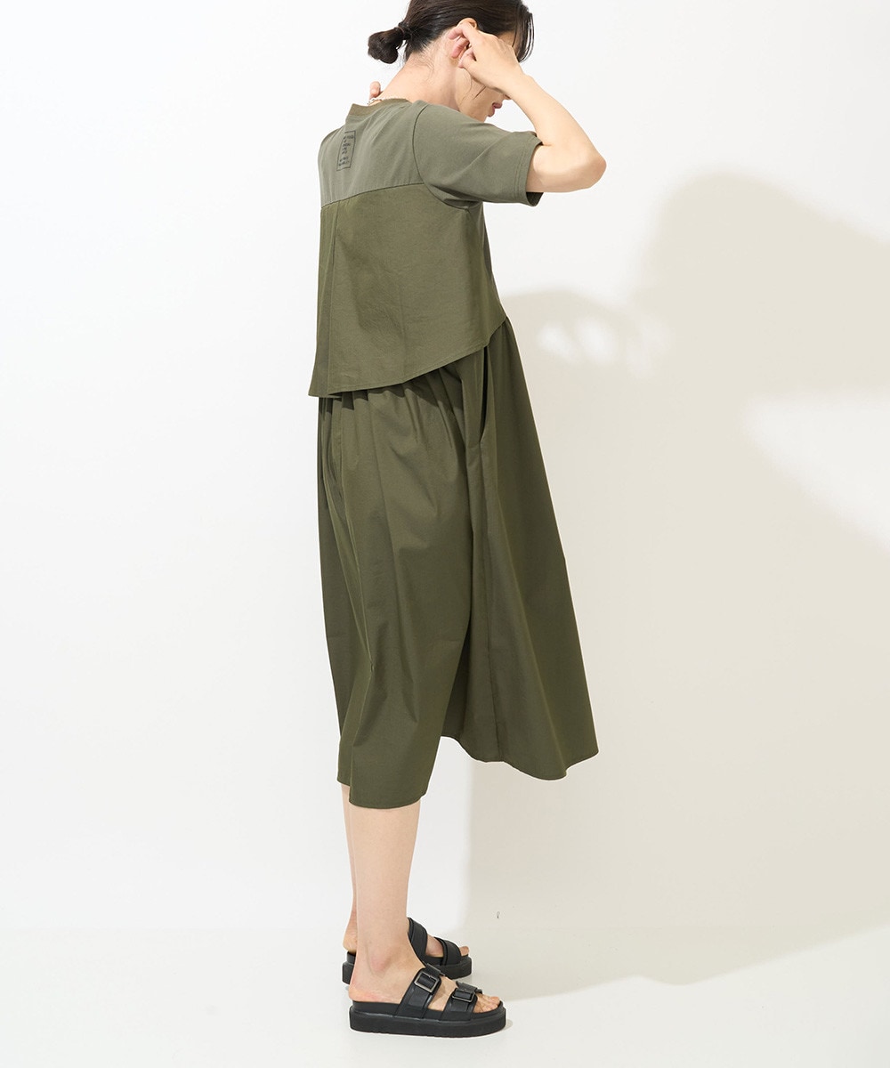 バックレイヤーワンピース カーキ