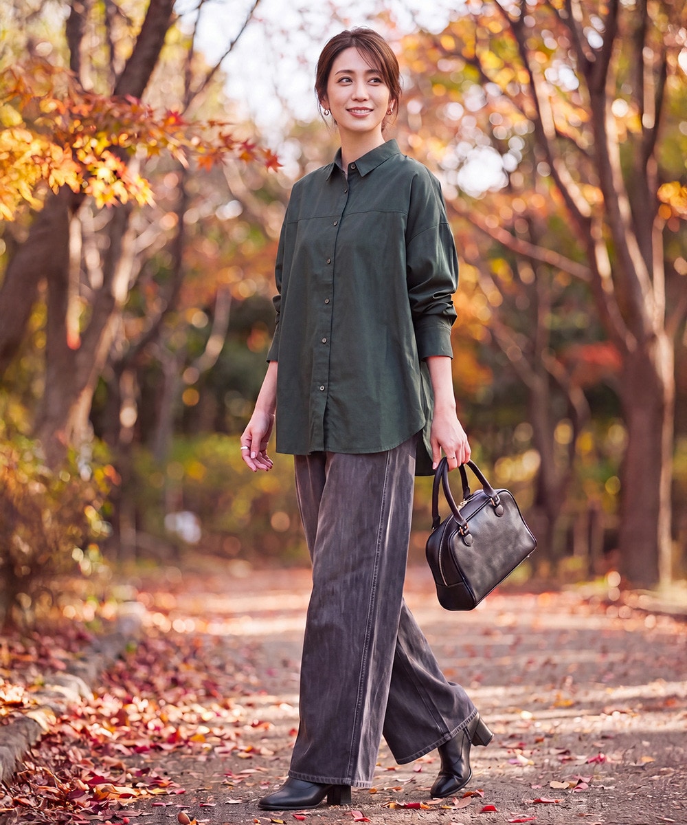 紅葉シャツコーデ