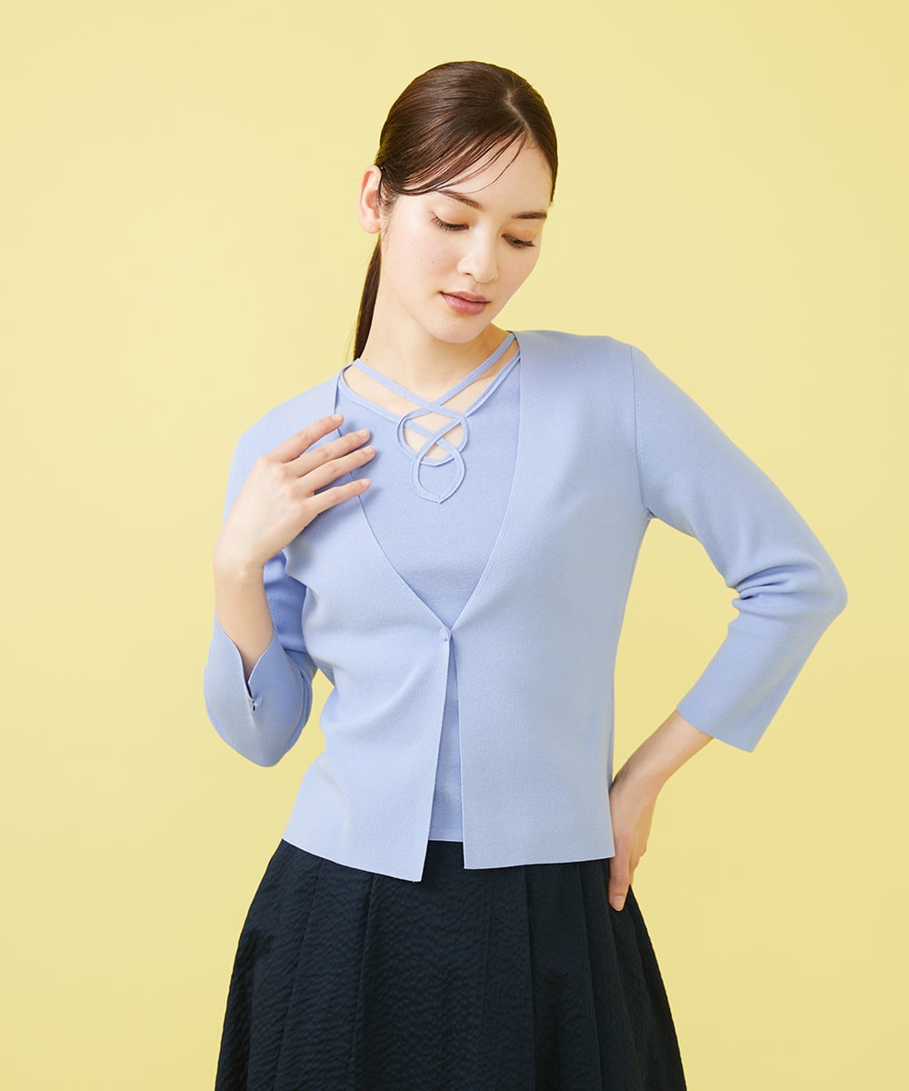 Light blue design knit