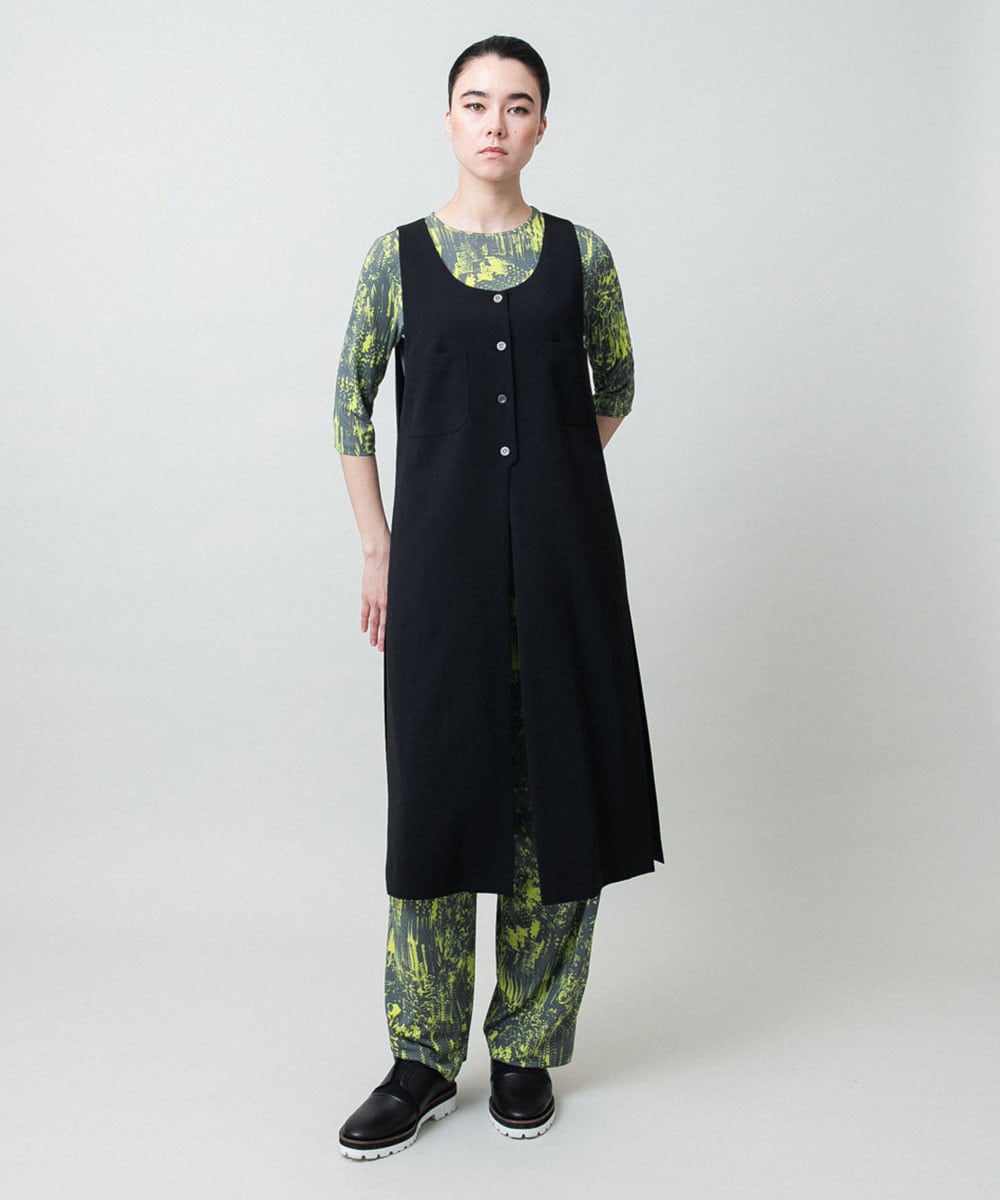 インクペインティングカットソー/日本製/洗える