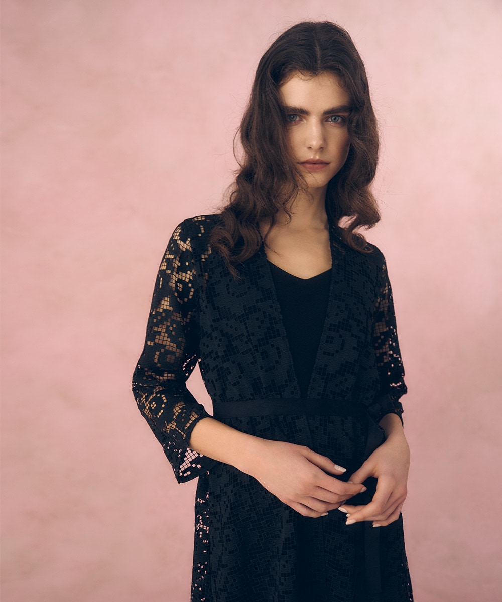 Flower lace robe