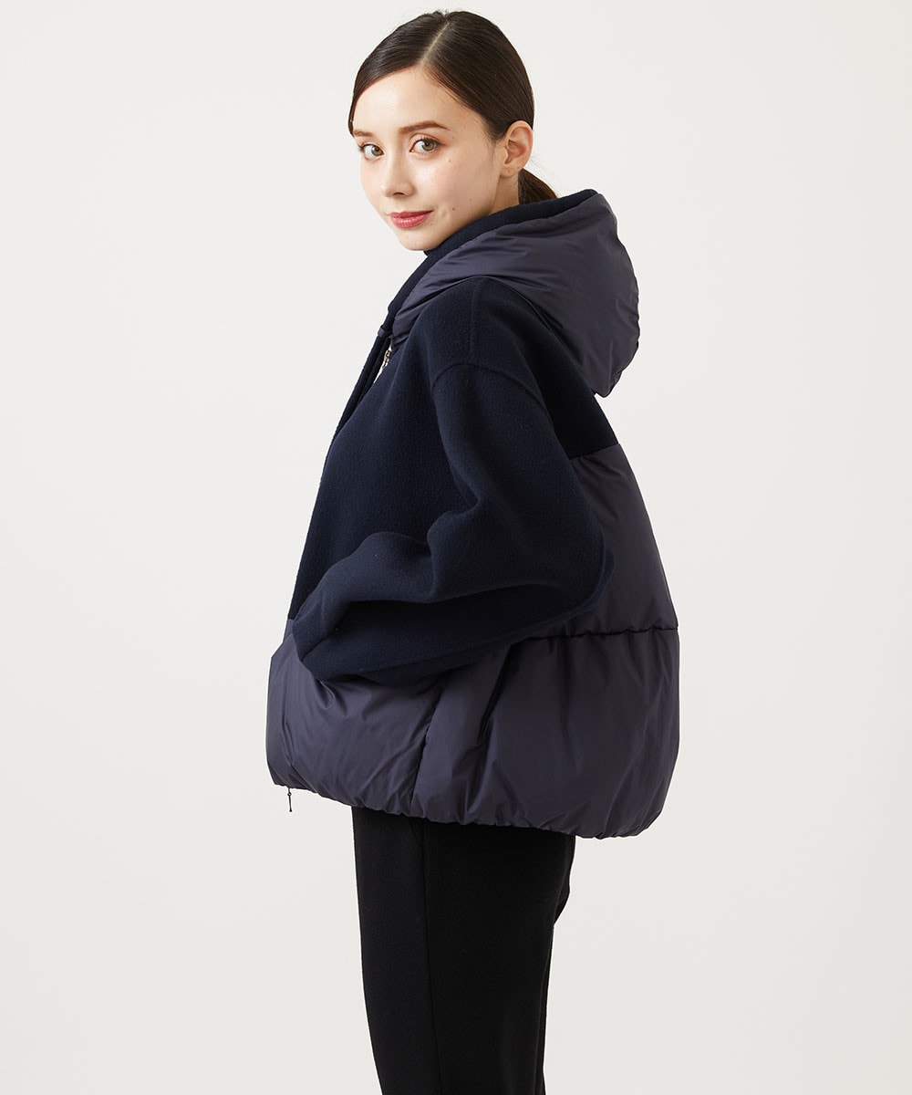 Short wool & down short coat