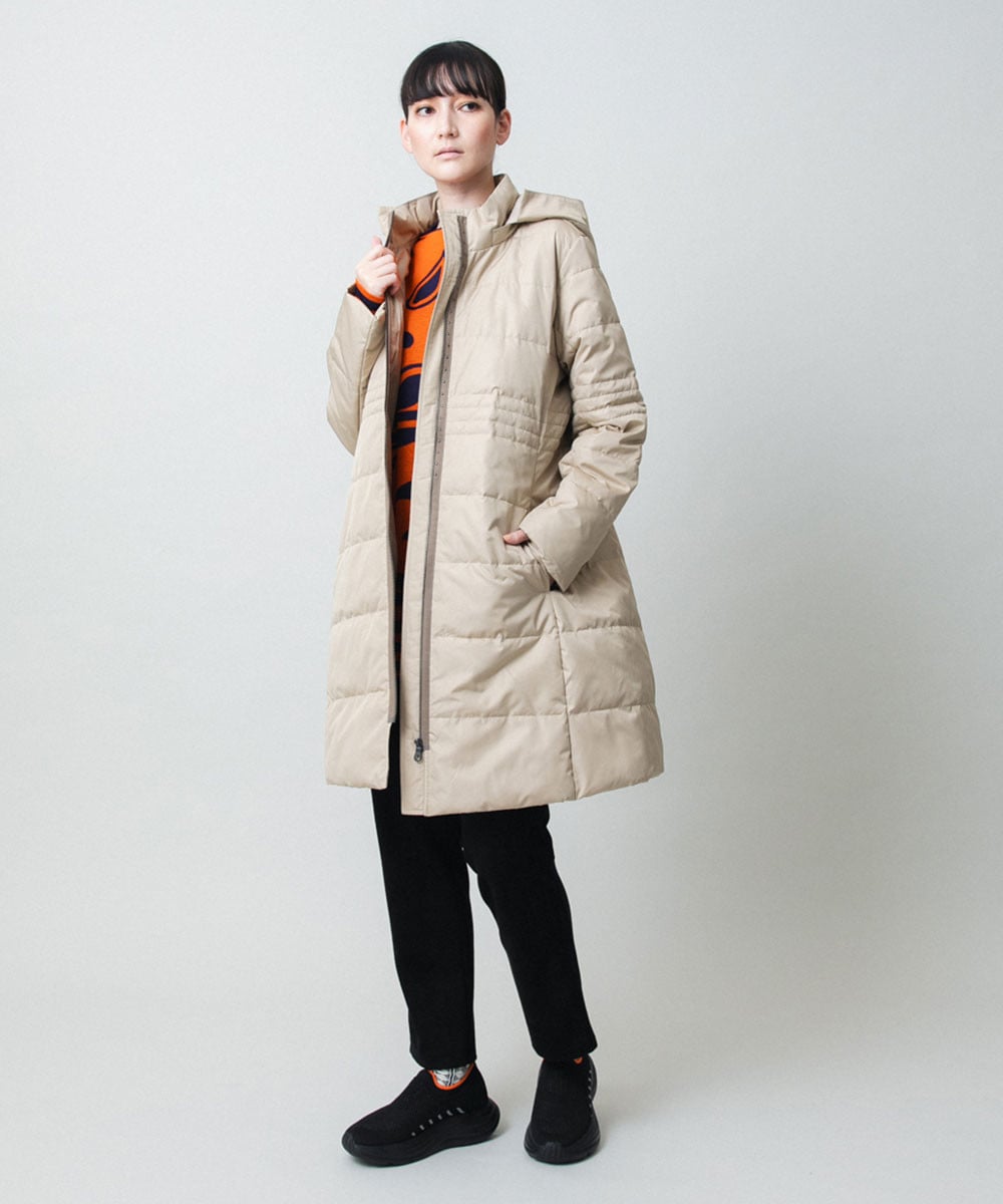 エコダウンキルティングコート/洗える