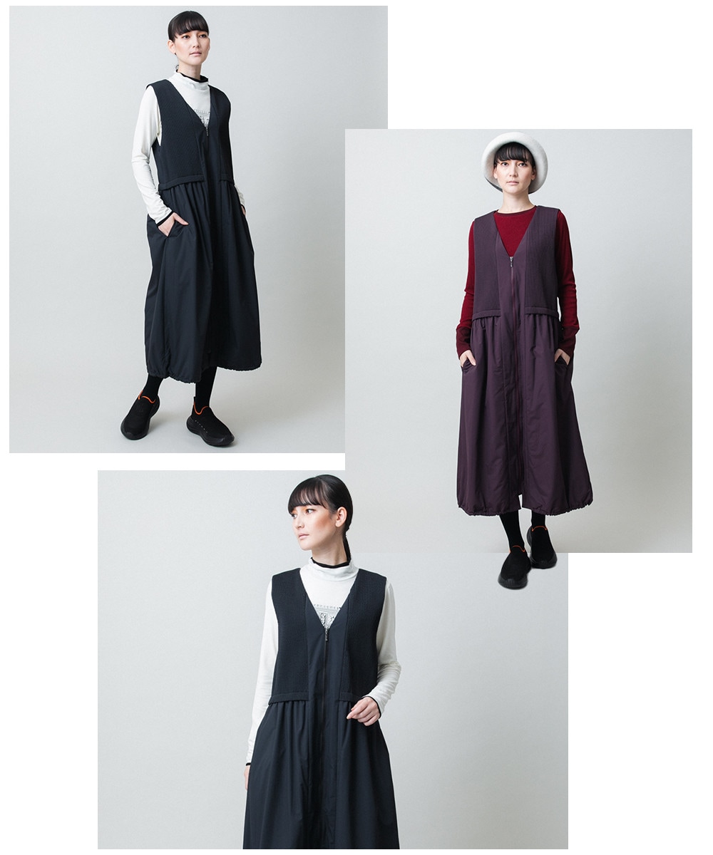 薄綿ウォームジャンパースカート/洗える