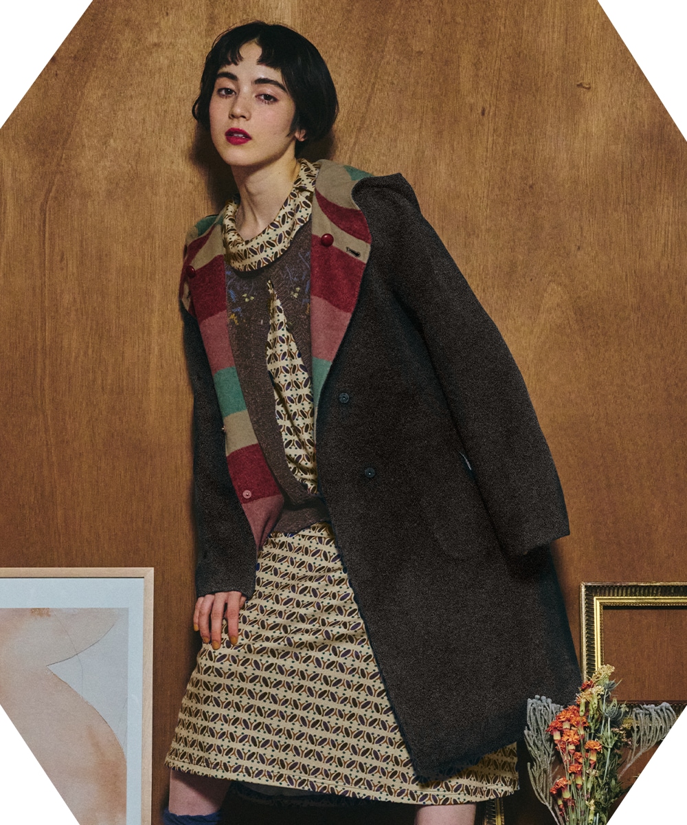 デイリーに使いやすい！フード付き柔らかコート