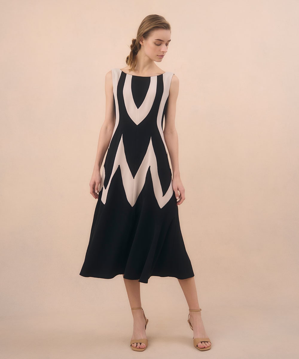 Art bi-color dress