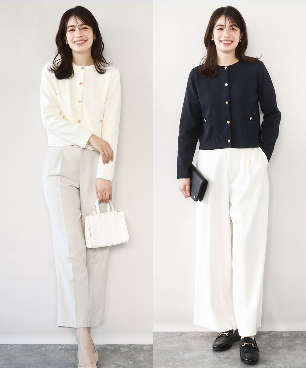 ジャケットライクニットカーディガン/洗える/WEB限定