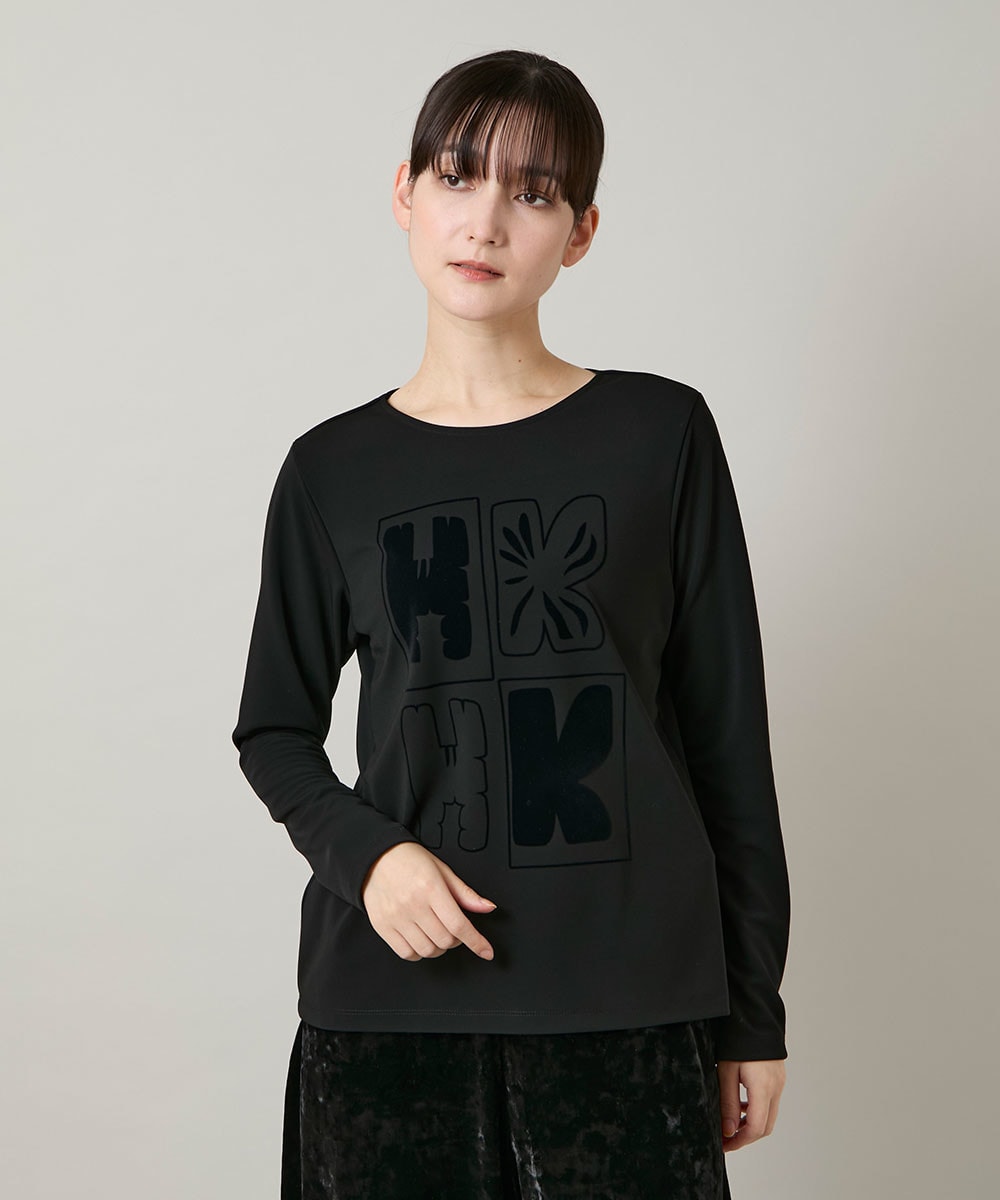 フロッキーロゴジャージープルオーバー/日本製/洗える