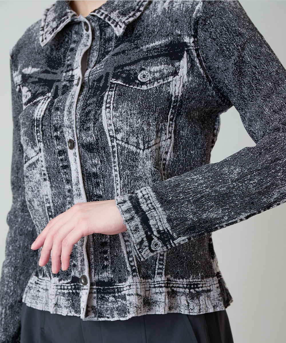 立体ストレッチデニムジャケット