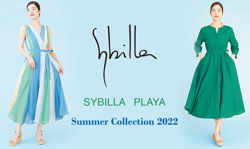 美品　Sybilla PLAYA　シビラ プラヤ　カシミヤ混　ニットワンピース セール】 ぼかしフラワープリントドレス （ロング・マキシ丈