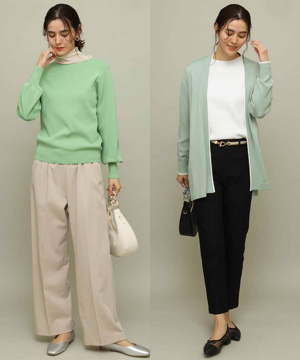 鮮やかさにコーデを彩る「ブルー&グリーン」