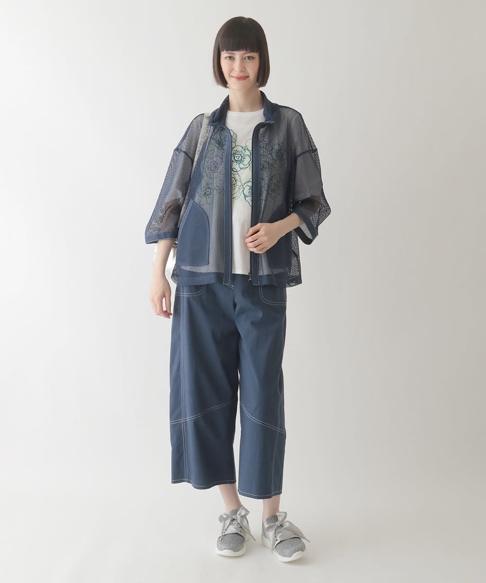 ナチュラルメッシュショートブルゾン