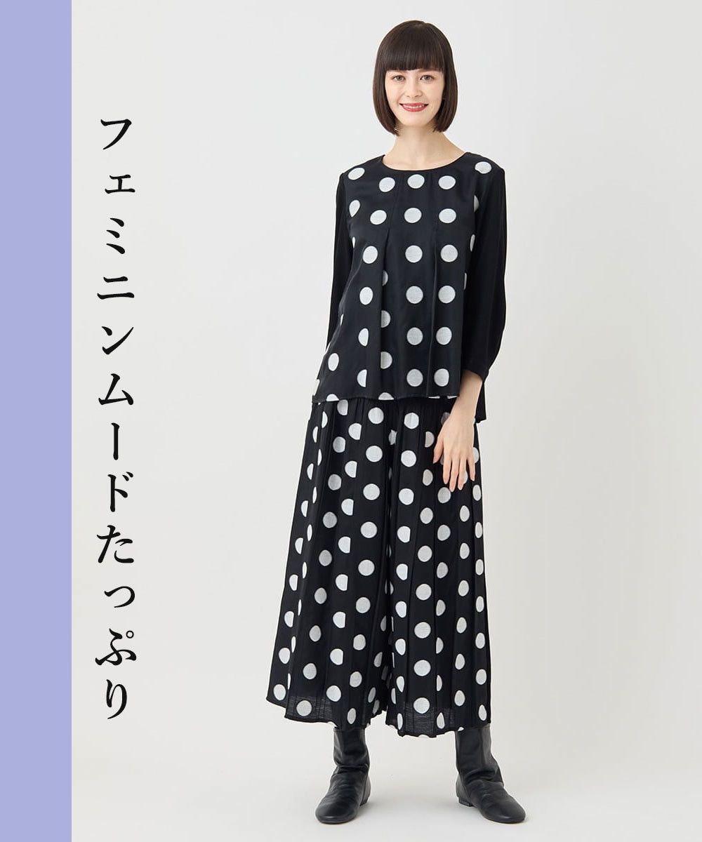 ドットジャカードパンツ