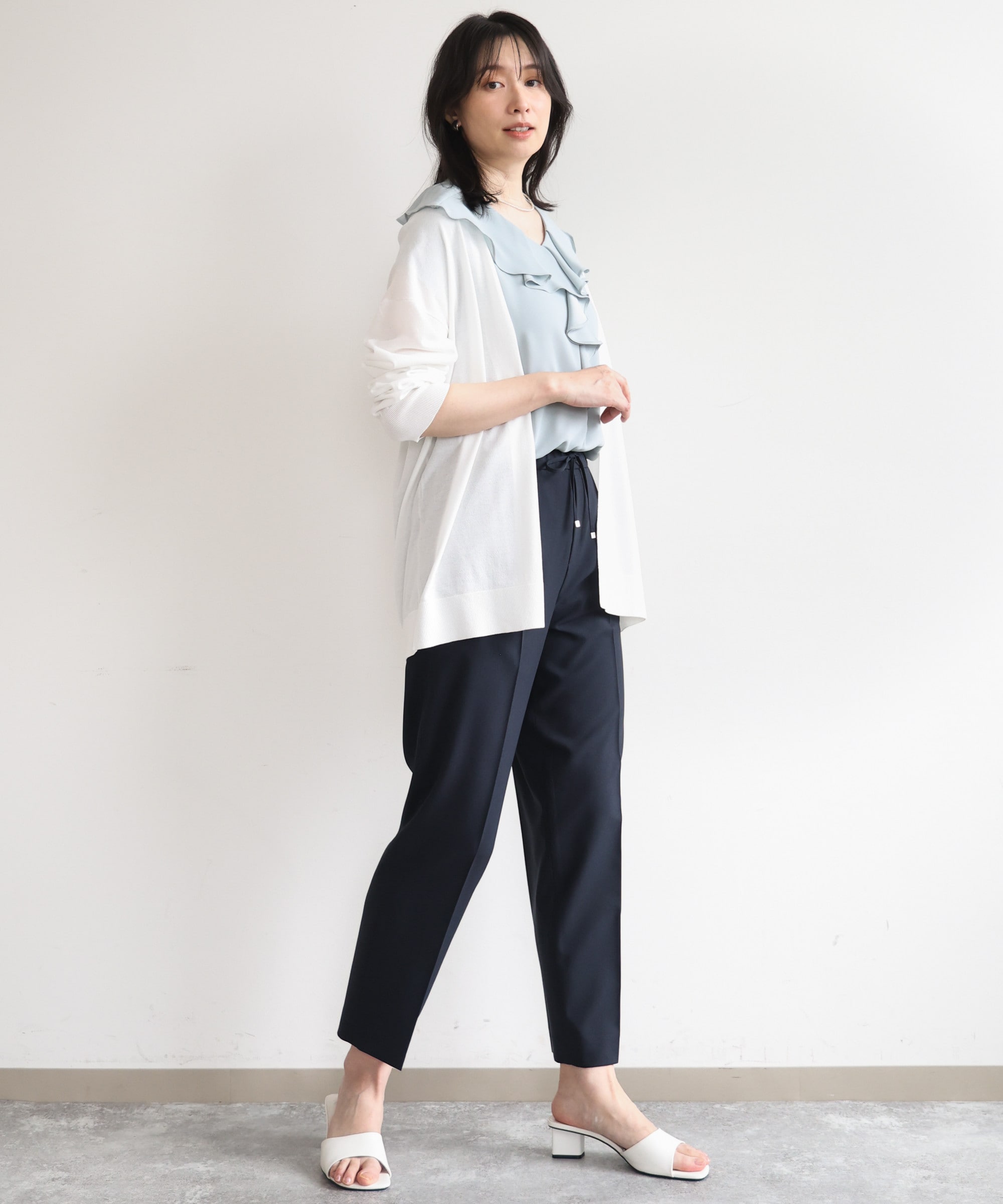 着流しカーディガン/接触冷感/洗える/WEB限定サイズあり
