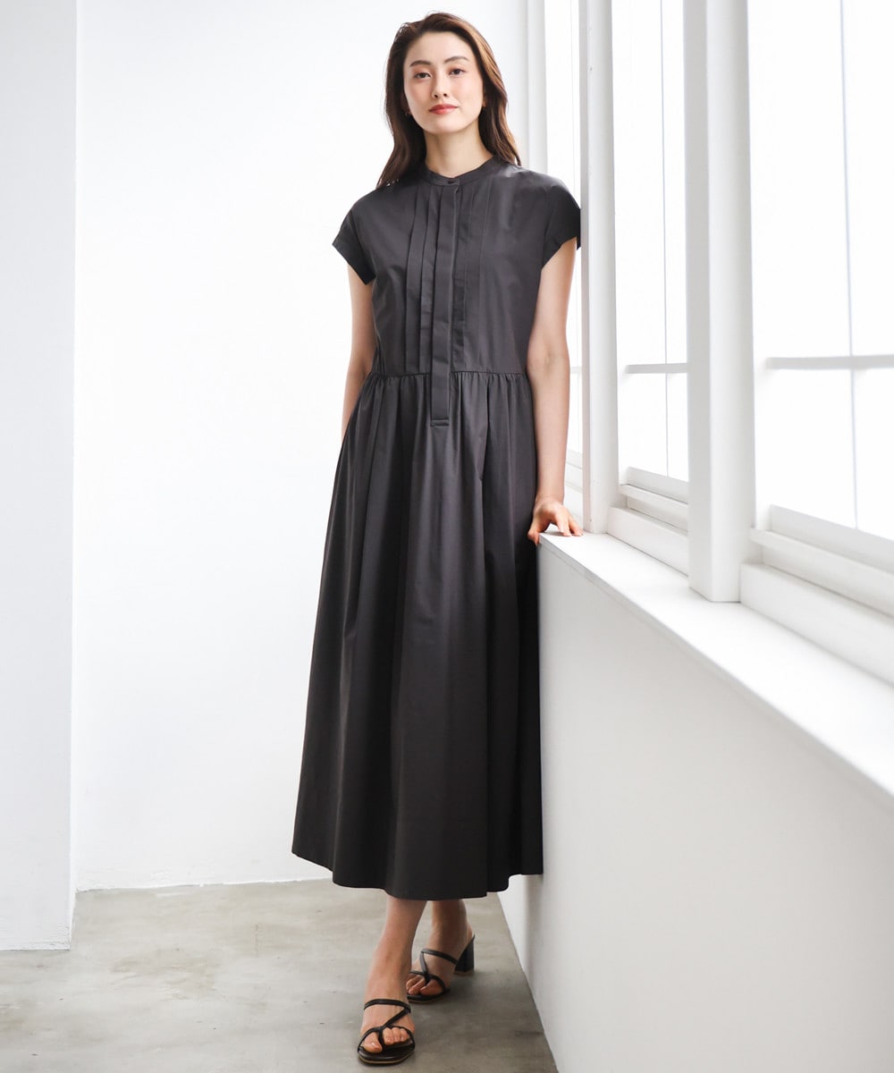 フレンチスリーブフレアワンピース