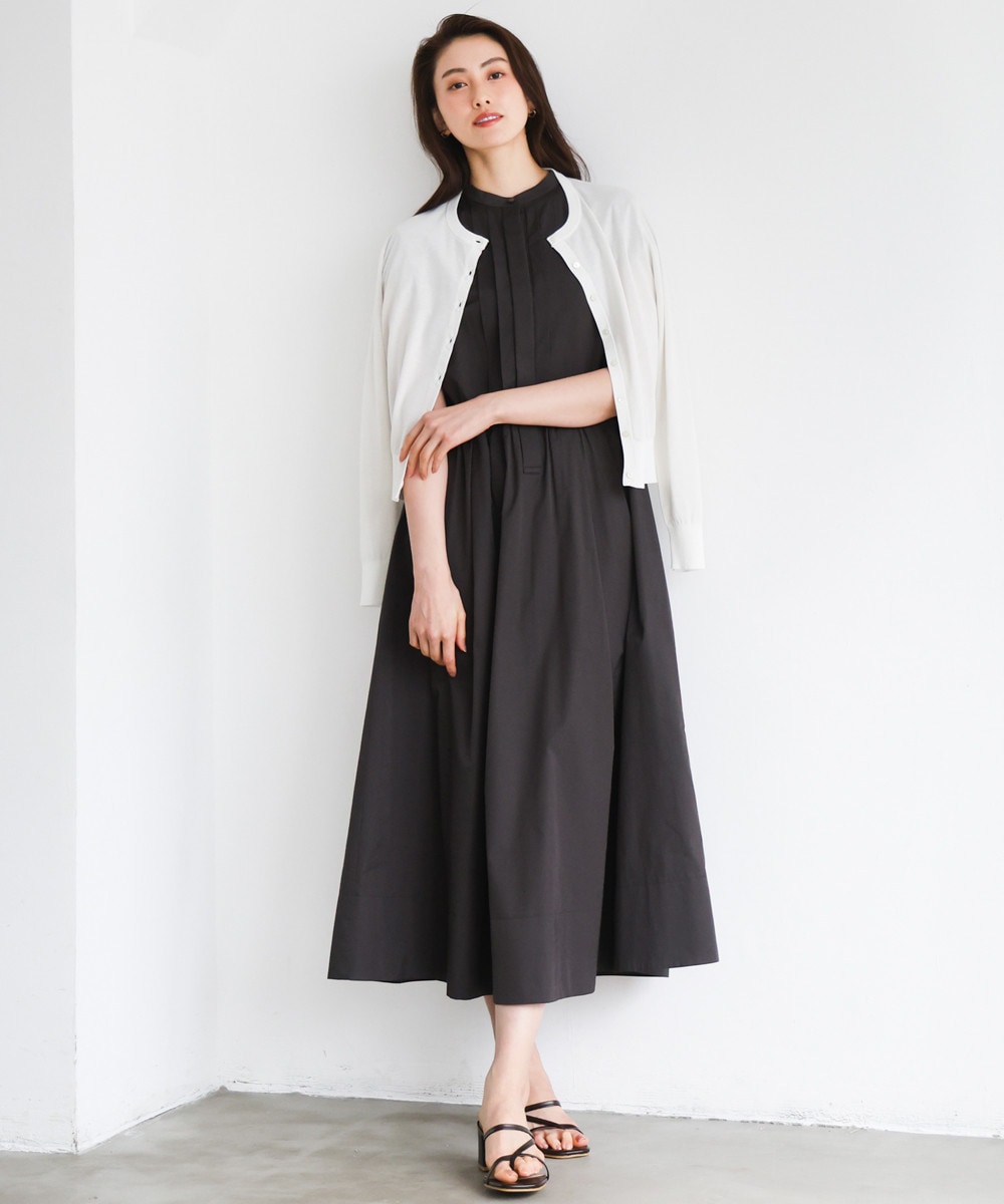 フレンチスリーブフレアワンピース