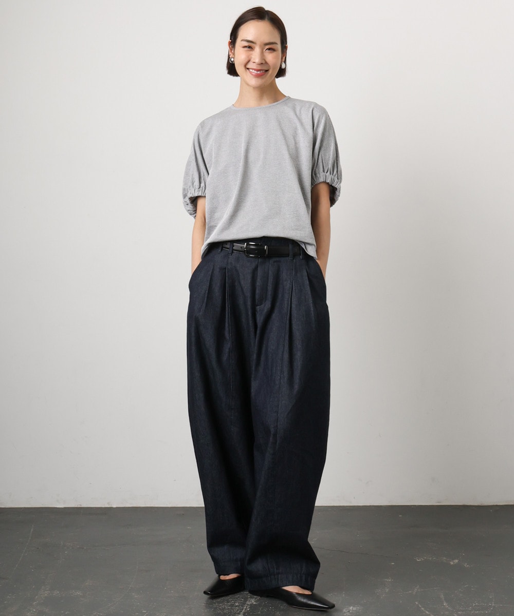 ニット＆カットソー×デニムパンツ