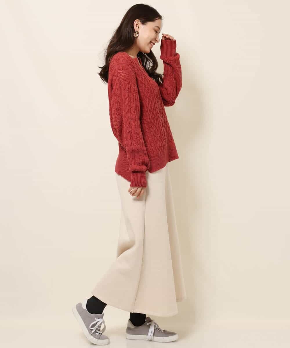 MK ミッシェルクランのロングスカートを使ったスニーカーコーディネート2