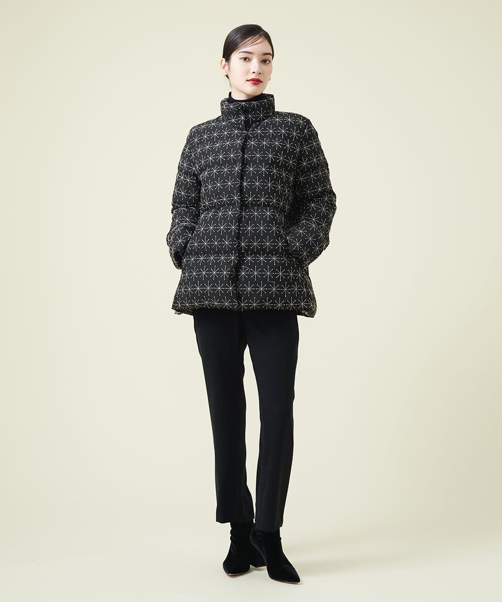Sybillaシビラ 2way リバーシブルダウンコートM 裏がオシャレ！ WINTER BLUE】ケープ付きジレ （その他アウター）｜Sybilla / シビラ