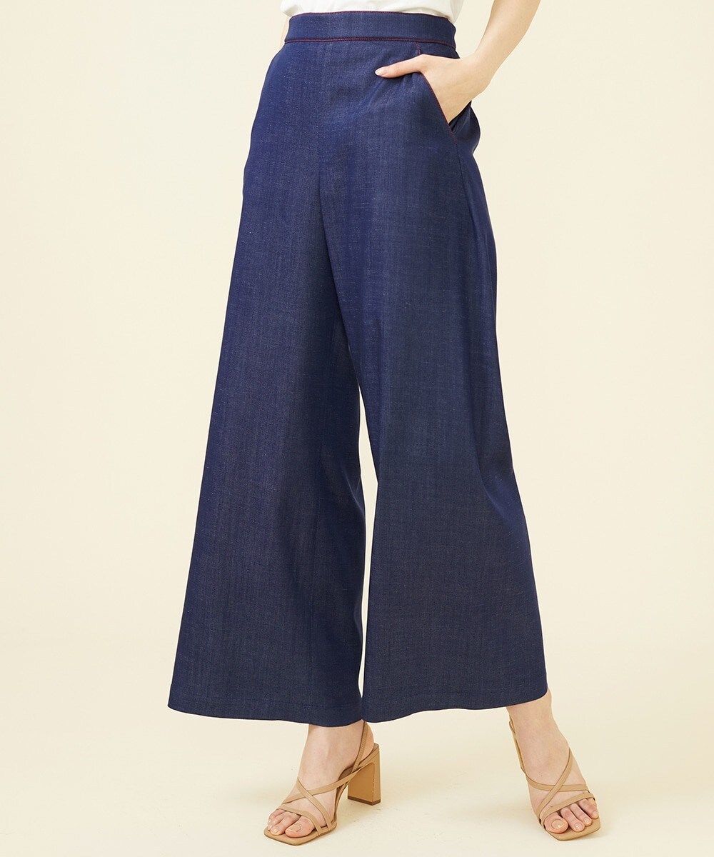 Tencel denim wide pants