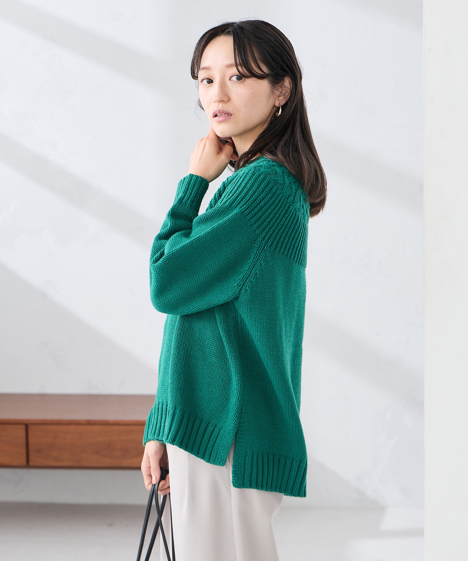 冬カラーニット