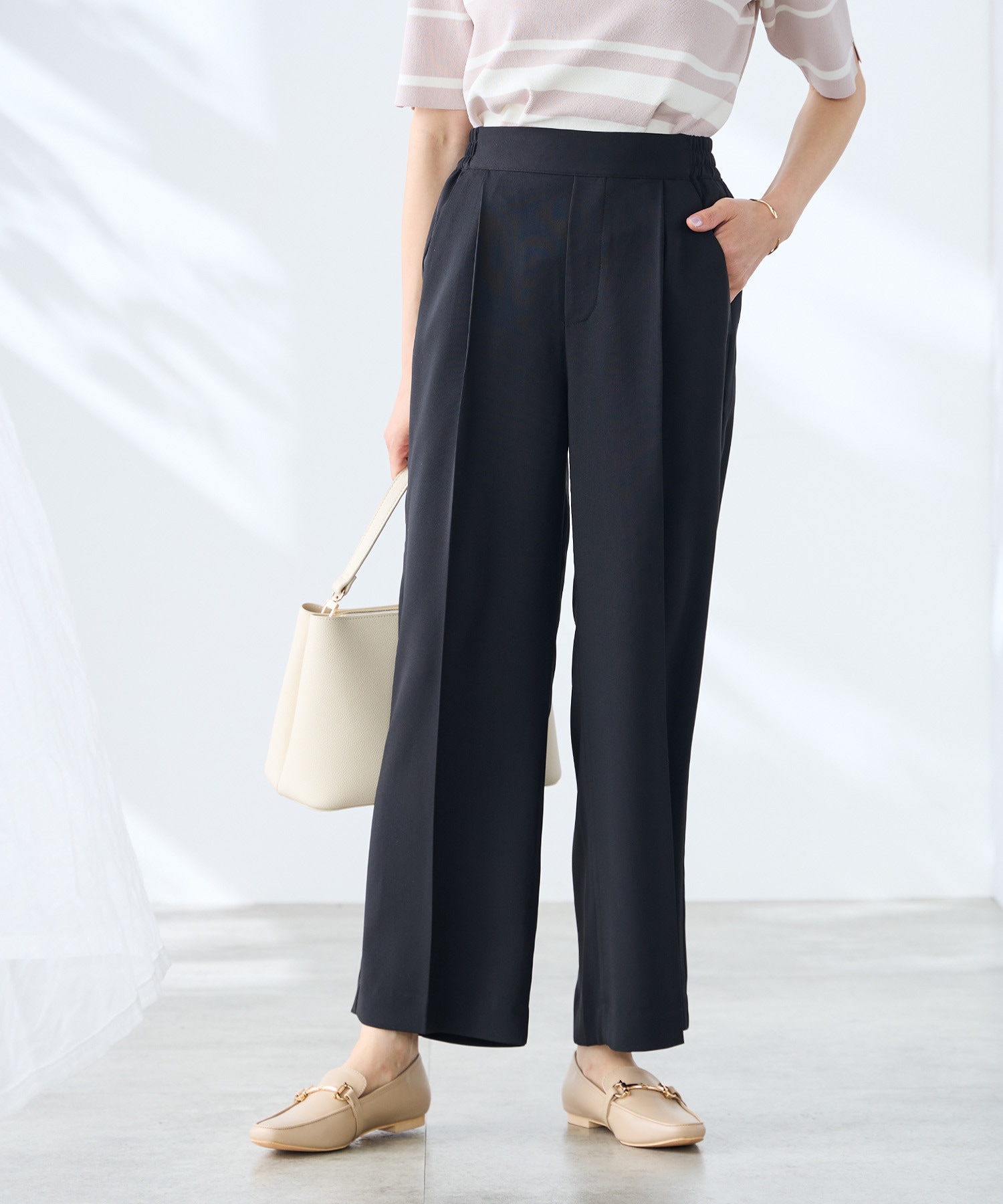 スッキリ見えワイドパンツ