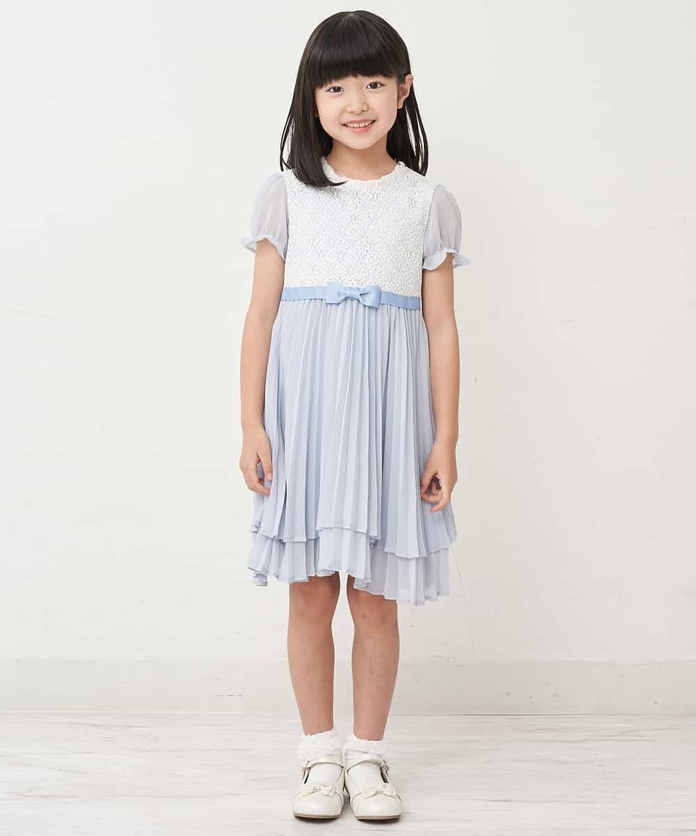 レース2段プリーツセレモニーワンピース