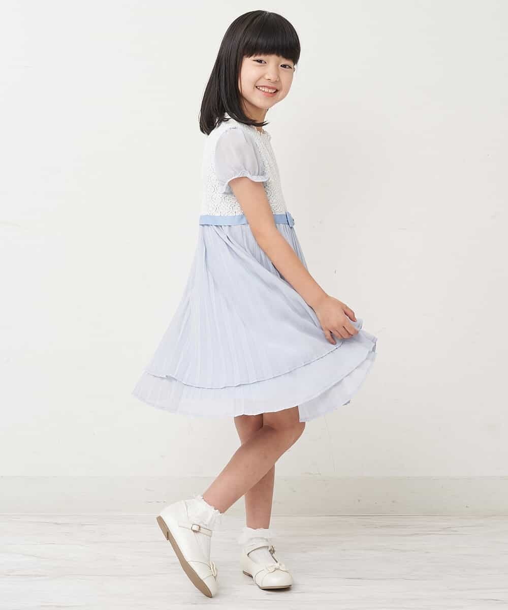レース2段プリーツセレモニーワンピース