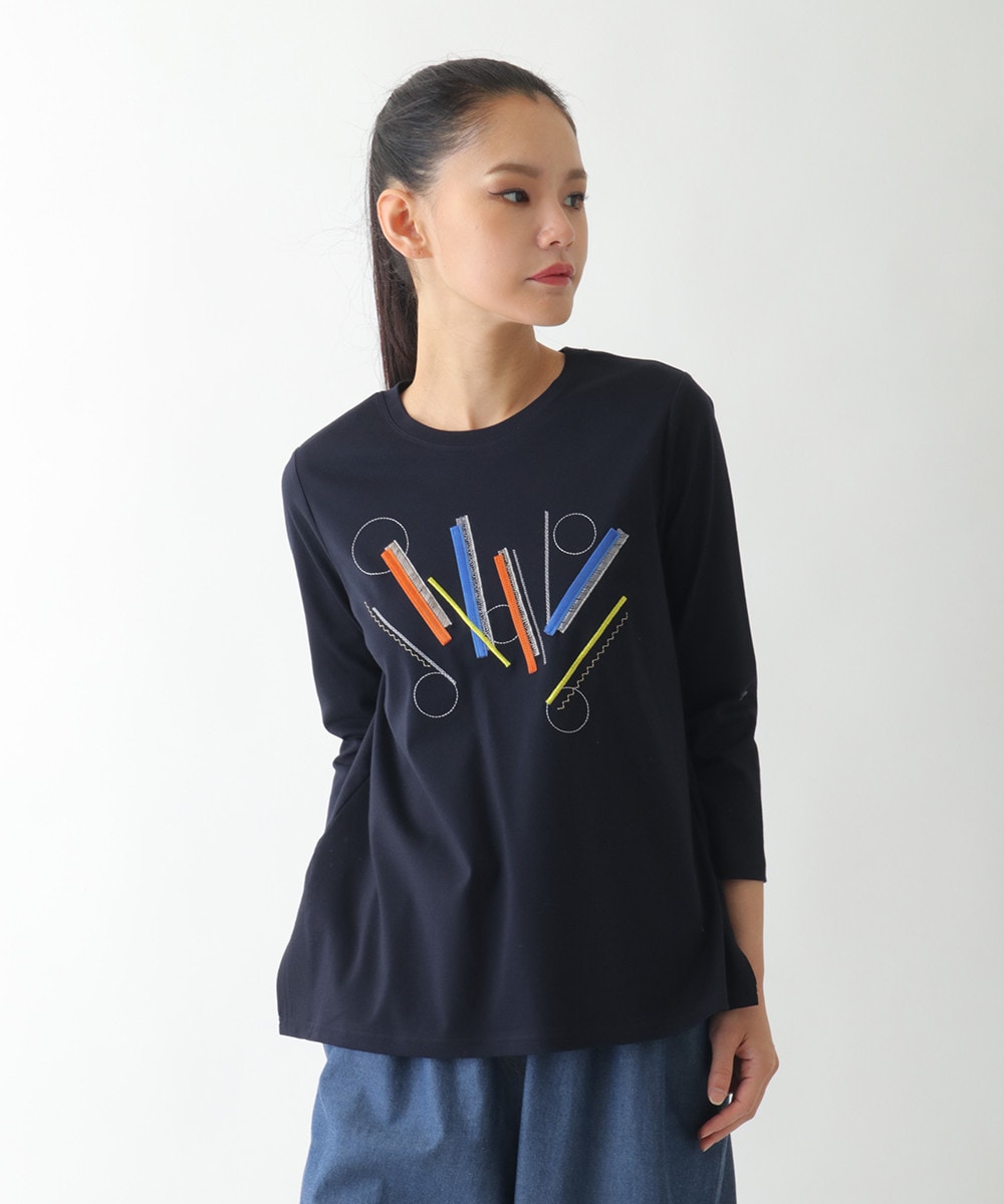 クラフト刺繍デザインカットソー
