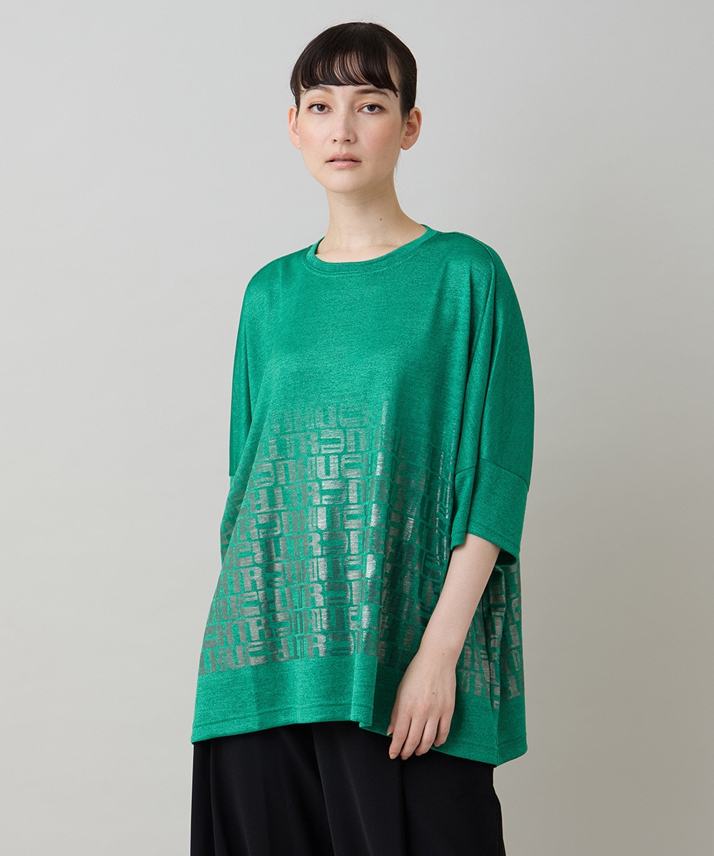 グリッターロゴカットソー/日本製/洗える